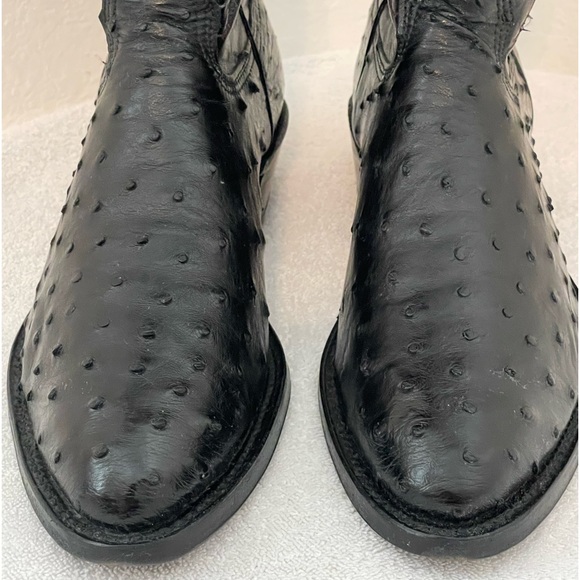 Black Full Quill Nocona Boots Size 7 1/2 D Almost New - Picture 2 of 11